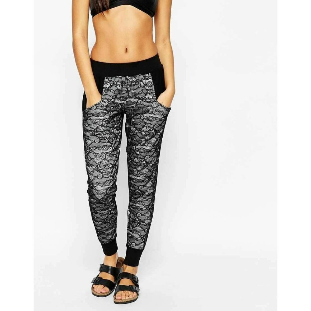 Blue Life Lace Contrast Lounge Pant L - Picture 12 of 15